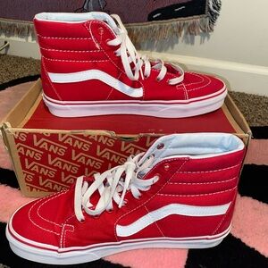 Vans Sk8-Hi Formula Canvas Skate Shoes Red
